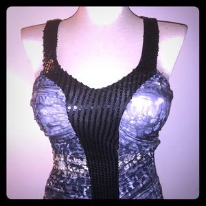 Leopard dress with sequins